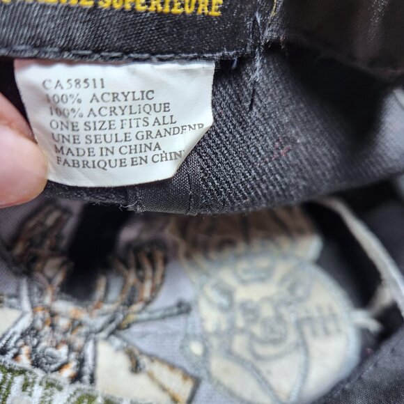 Hunter Hat Cap Live to Hunt Hook & Loop Adjustable Deer Buck Black & Cammo - Picture 12 of 12